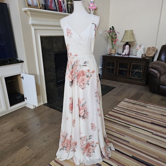 Nwt Lulu's Elegantly Inclined floral maxi dress XL - Picture 8 of 15